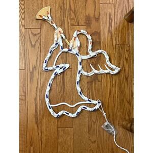 Angel Horn Lighted Silhouette Decoration Christmas Indoor Outdoor Open Box ONS